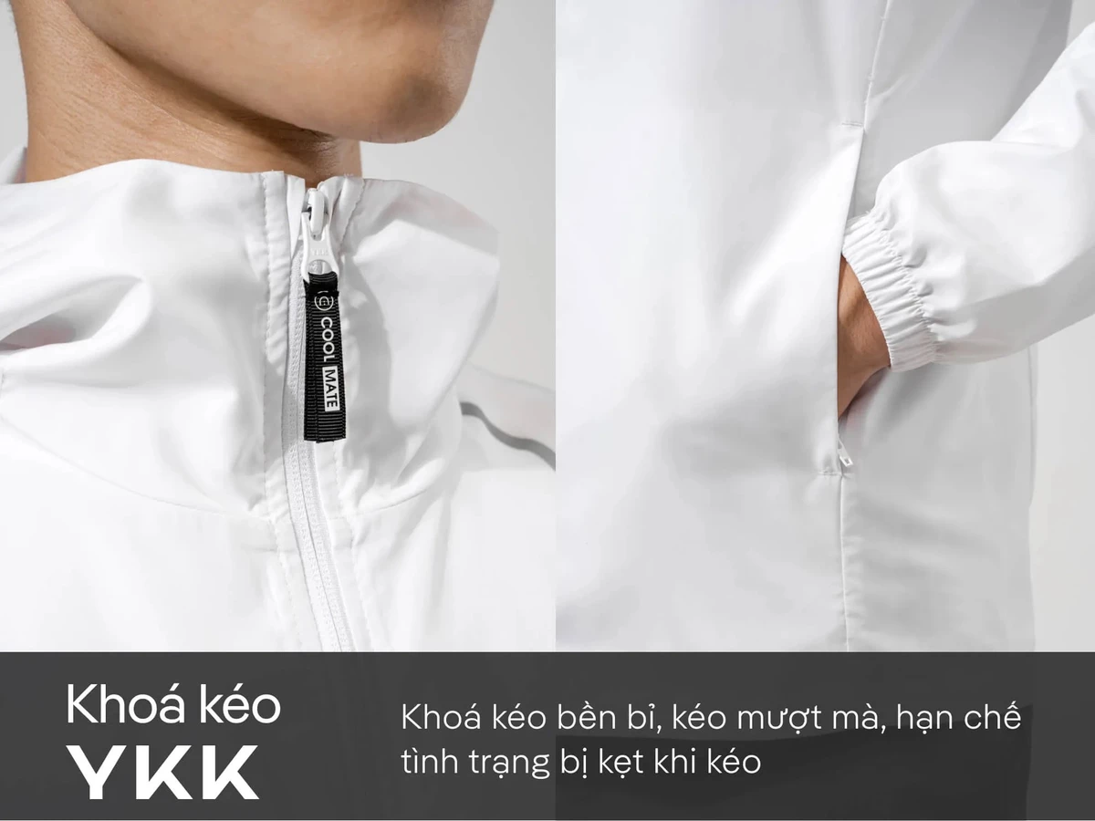 Áo khoác Daily Wear trượt nước chống UV, áo khoác bốn mùa siêu nhẹ có mũ đa năng mặc hàng ngày leo núi trekking Coolmate