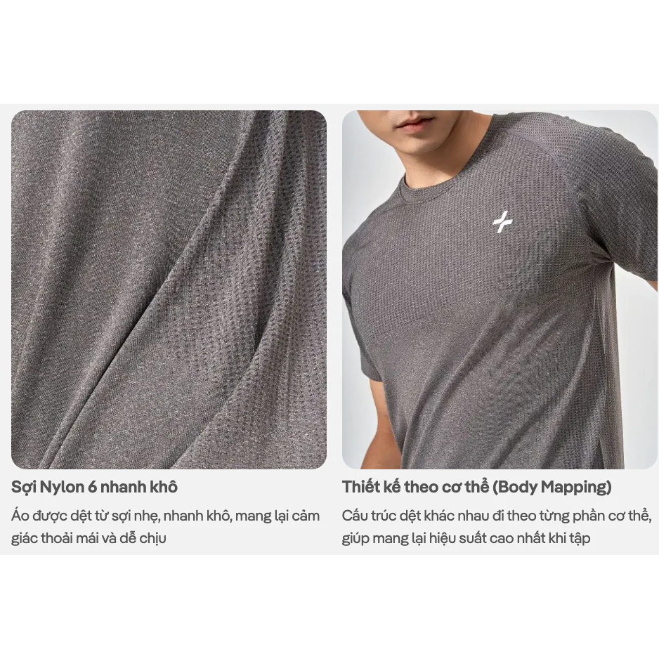 Set thể thao nam Áo Tshirt Training Seamless Body Mapping Quần Shorts 7 inch đa năng Coolmate