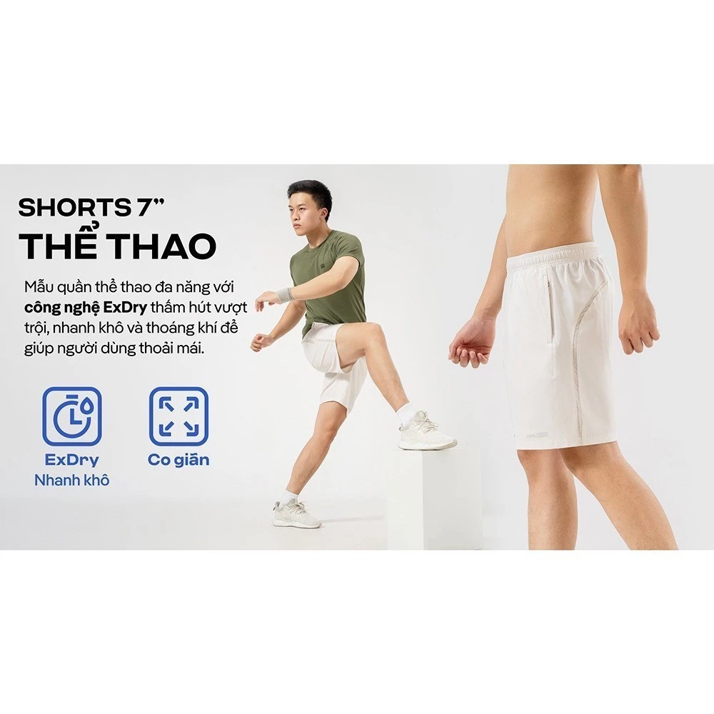 Set thể thao nam Áo Tshirt Training Seamless Body Mapping Quần Shorts 7 inch đa năng Coolmate