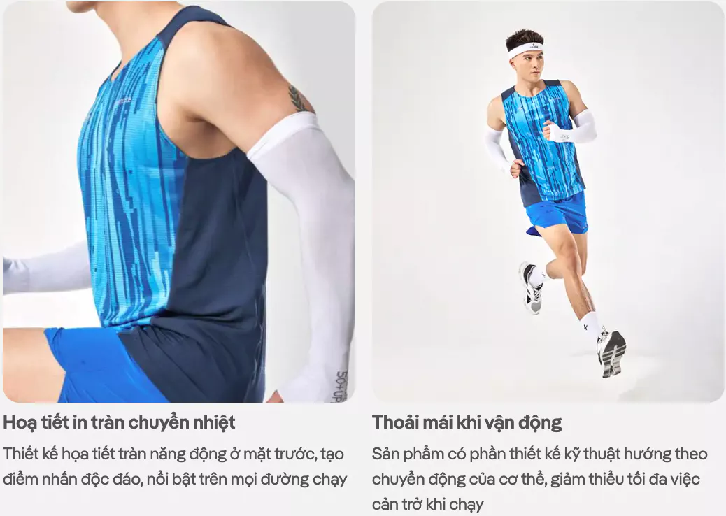 Set đồ chạy bộ thể thao Áo Singlet Advanced Vent Tech và Quần Maxcool thoáng khí Coolmate