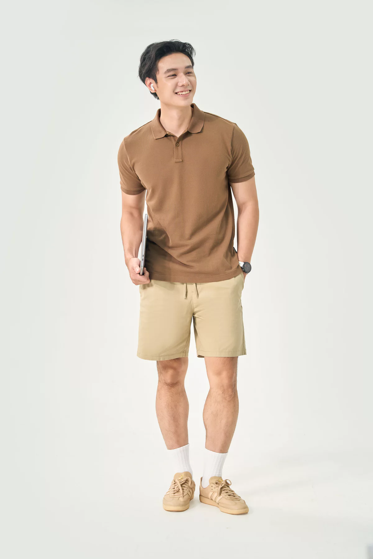 Quần short Chino nam 7inch co giãn, thấm hút tốt, quần đùi dạo phố, du lịch Coolmate