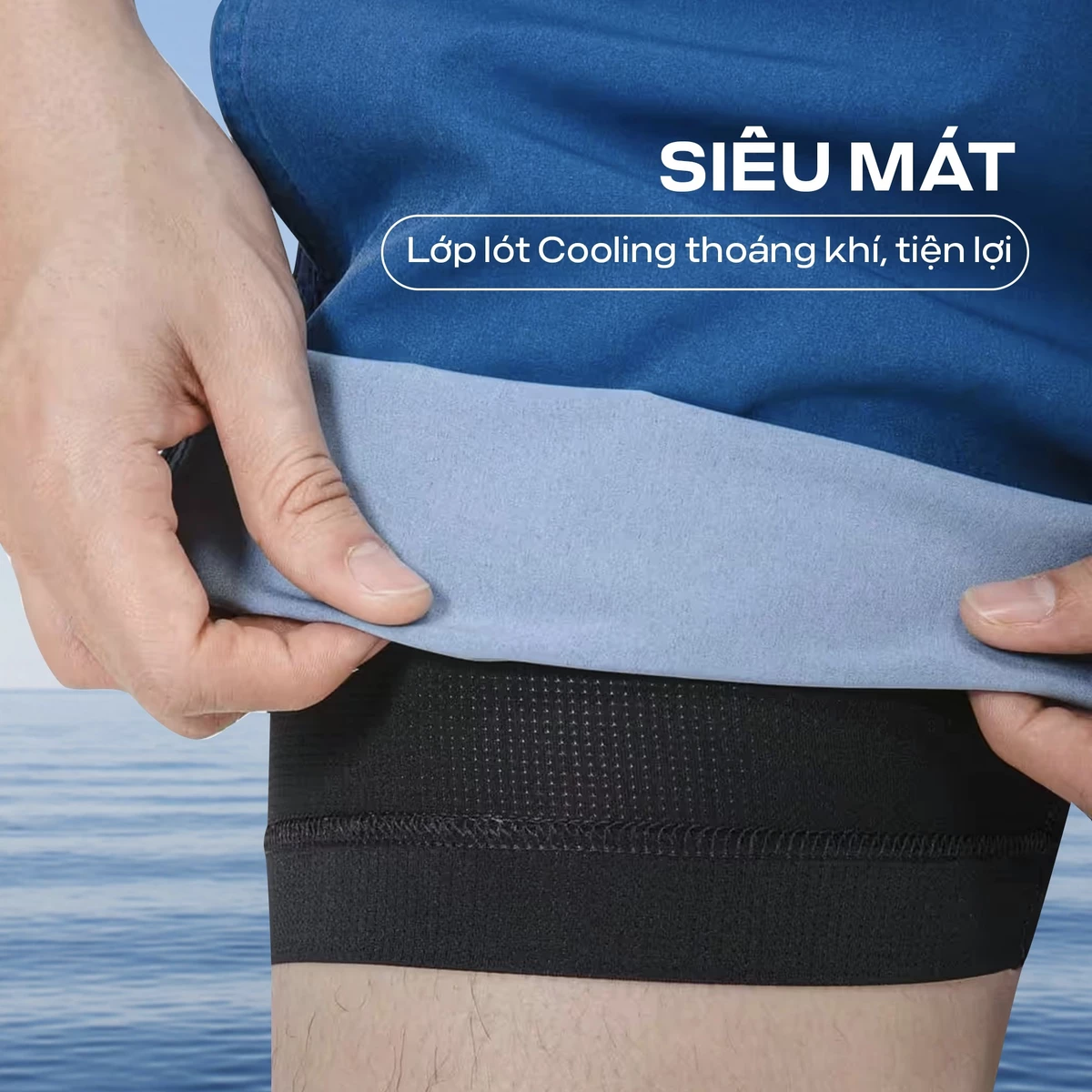 Quần shorts nam Summer Cool mềm mại, thoáng mát, thấm hút, 7inch 2 lớp Coolmate