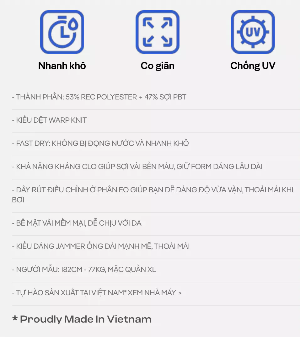 Quần Bơi nam Summer Cool 9 inch chống bám nước, bền màu, chống UV, đồ bơi nam, đồ đi biển Coolmate
