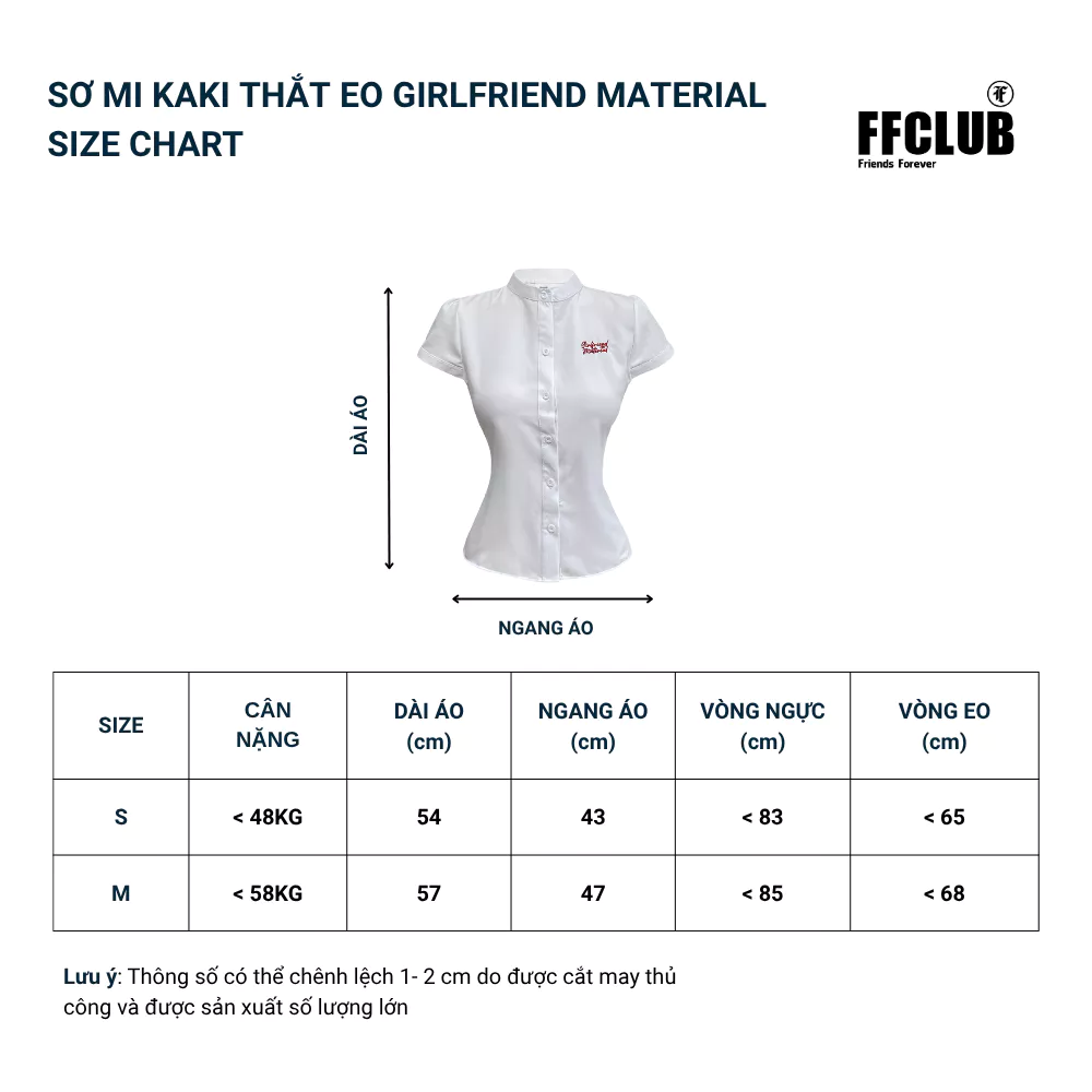 Áo Sơ Mi thêu logo GIRLFRIEND có thắt eo FFCLUB