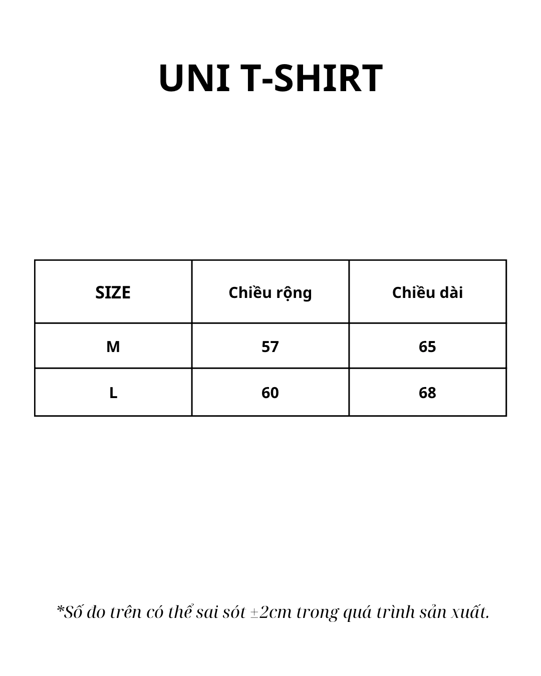 Áo thun UNI form boxy, 250gsm