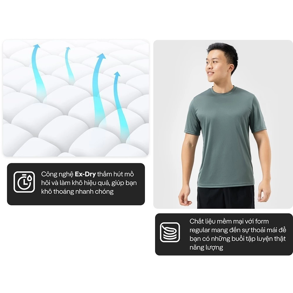 Combo 2 Áo Thun Thể Thao Active Basics thoáng khí Coolmate