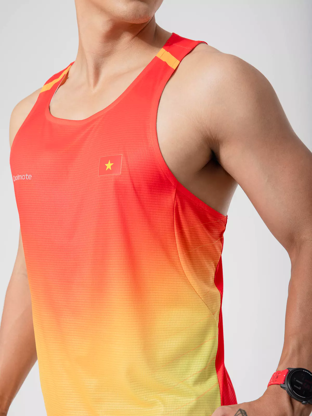 [MUA 2 GIẢM 5%]Áo sát nách Singlet thể thao nam chạy bộ "VIỆT NAM TIẾN BƯỚC" thấm hút, thoáng khí Coolmate
