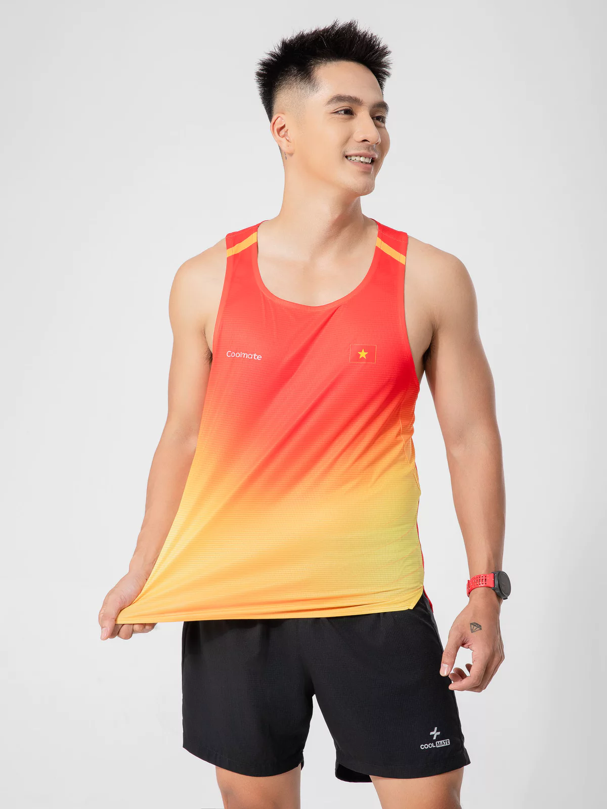 [MUA 2 GIẢM 5%]Áo sát nách Singlet thể thao nam chạy bộ "VIỆT NAM TIẾN BƯỚC" thấm hút, thoáng khí Coolmate