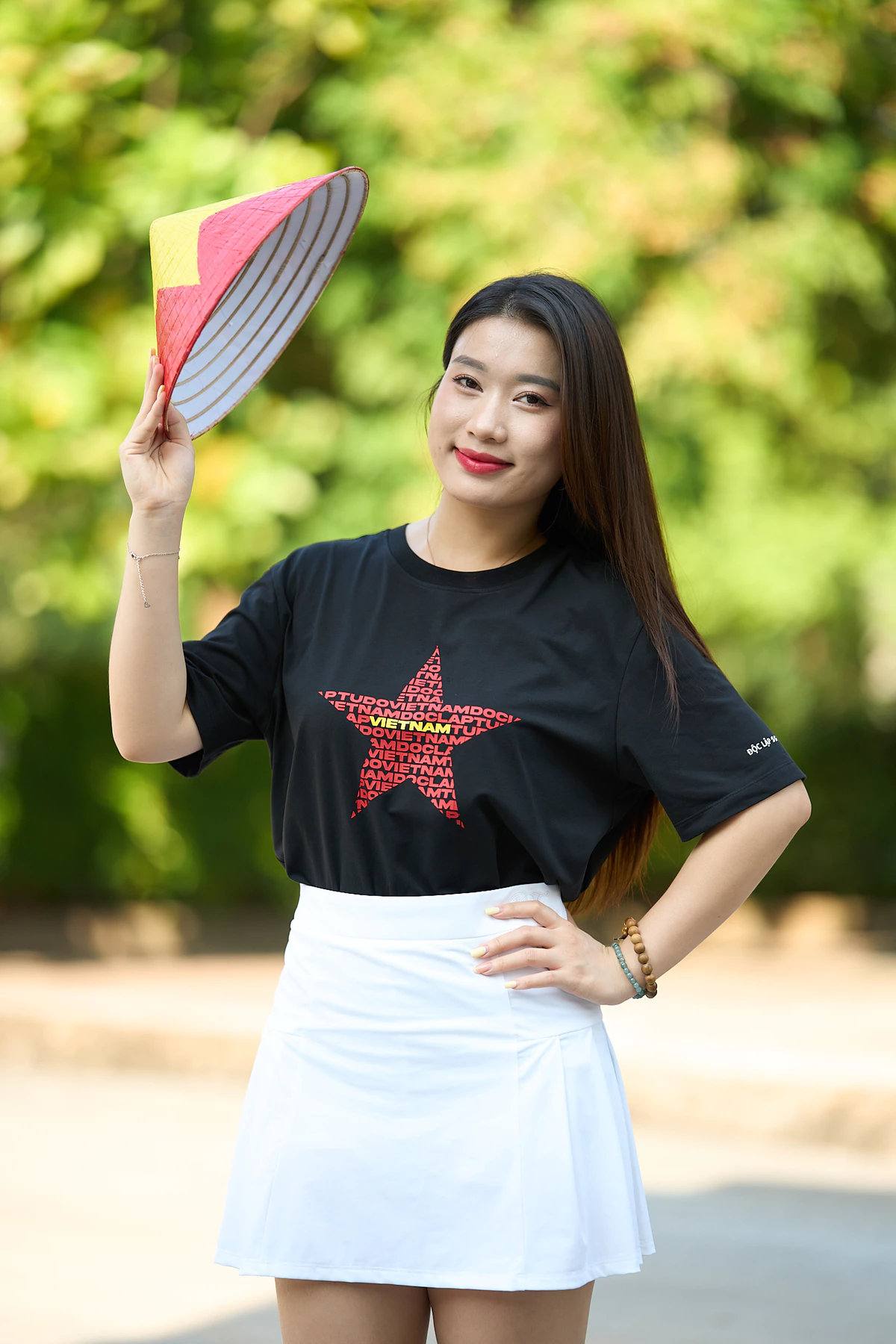 Áo Thun Unisex Cờ Đỏ Sao Vàng In Typography 5S FASHION Chất Cotton Mát, Thấm Hút U0ATS26054