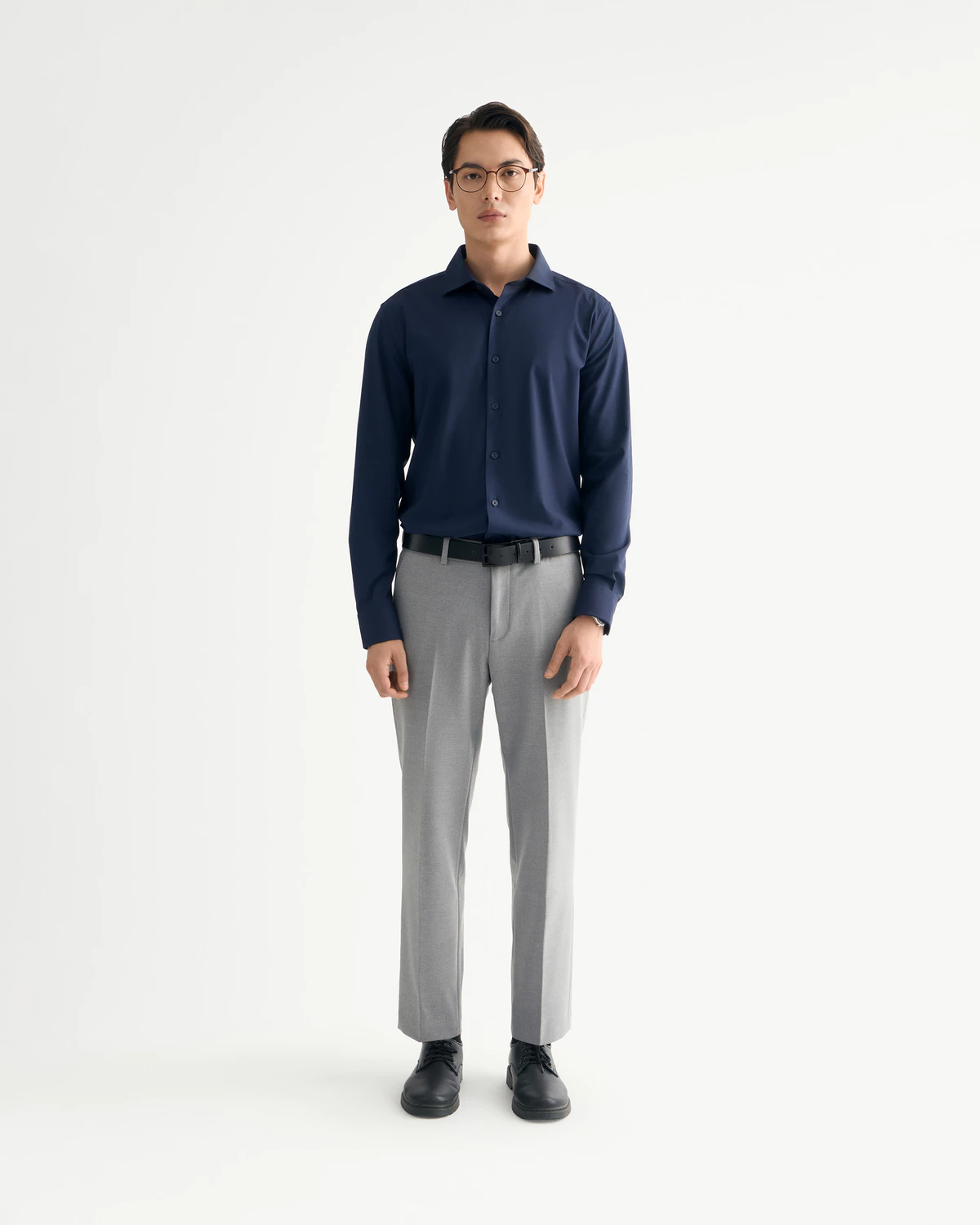 [UP TO 20%++] Quần Tây Dài Nam Nhãn Kim Loại Form Slim Cropped - Routine 10F25PFO022