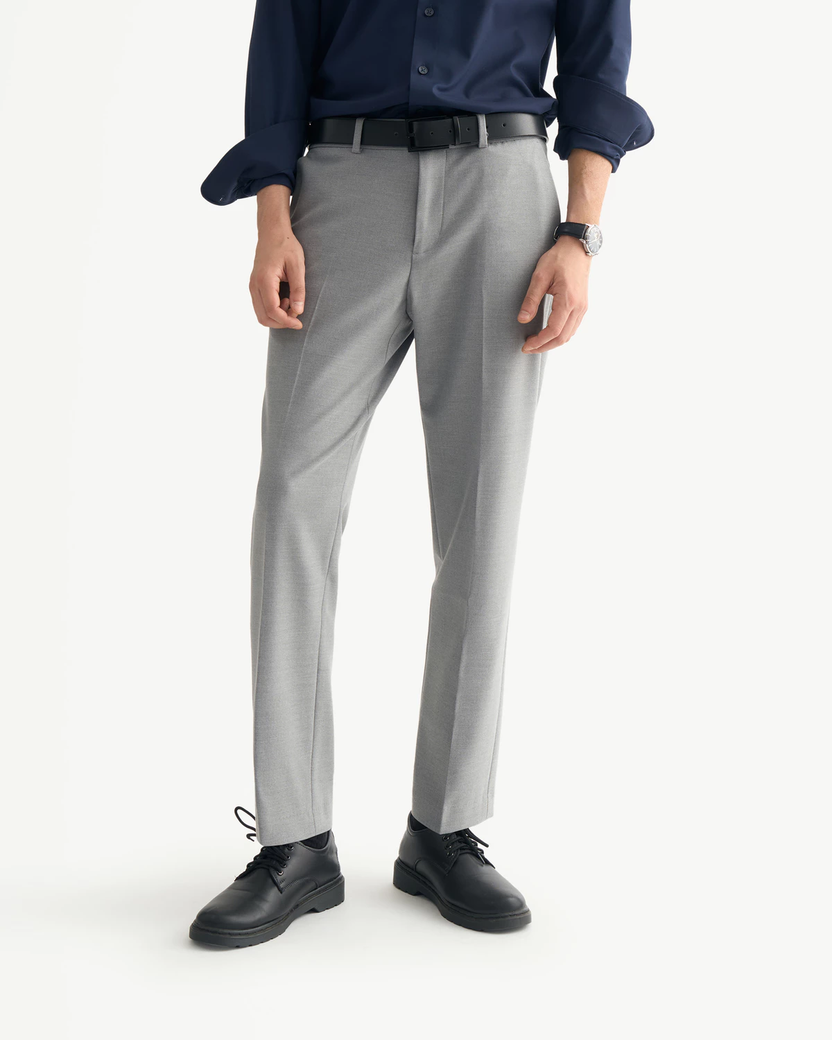 [UP TO 20%++] Quần Tây Dài Nam Nhãn Kim Loại Form Slim Cropped - Routine 10F25PFO022