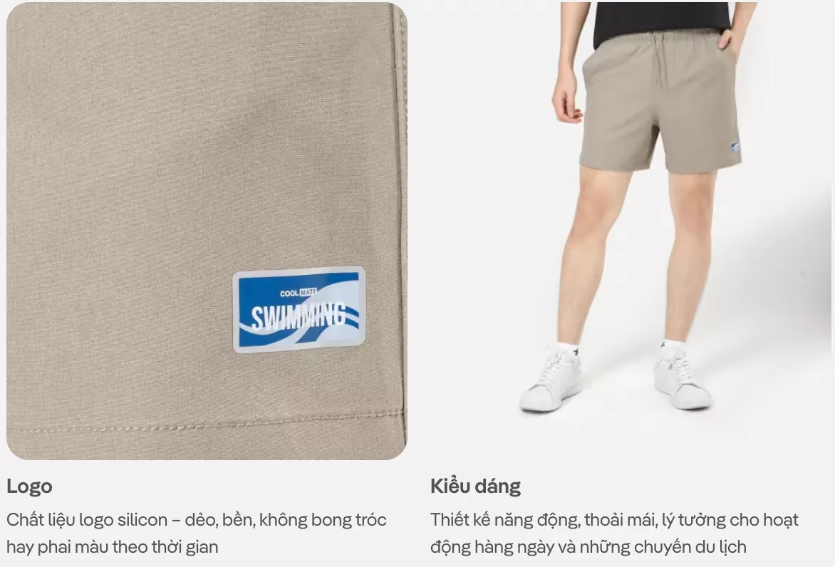 Quần short nam Travel shorts 7inch mềm mại, thoáng khí, quần đùi dạo phố, du lịch đi biển Coolmate
