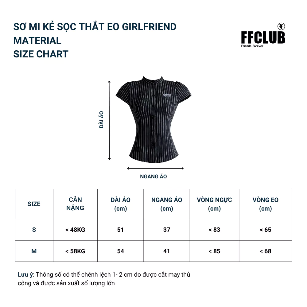 ÁO SƠ MI LINEN LOGO THÊU GIRL FRIEND CÓ DÂY THẮT EO PHÍA SAU KẺ SỌC FFCLUB MIX