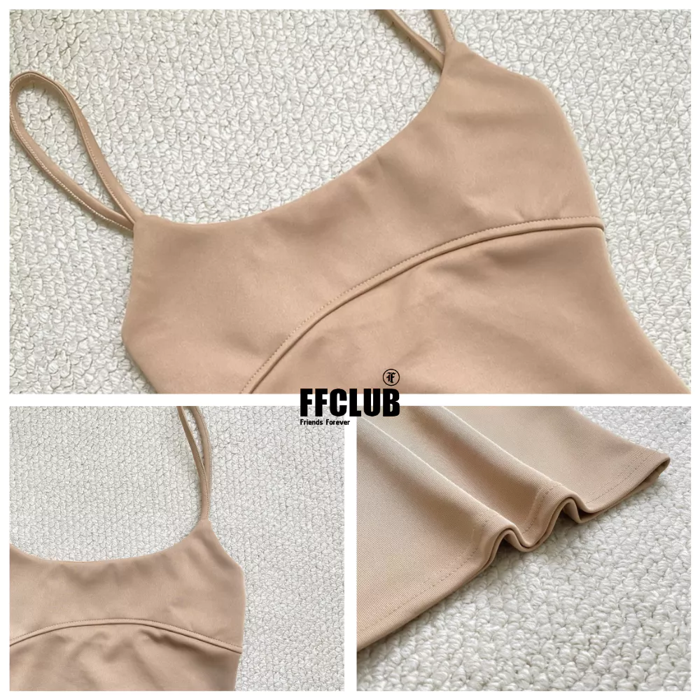 Set Tanktop 2 Dây thun Poly có Chiết eo FFCLUB