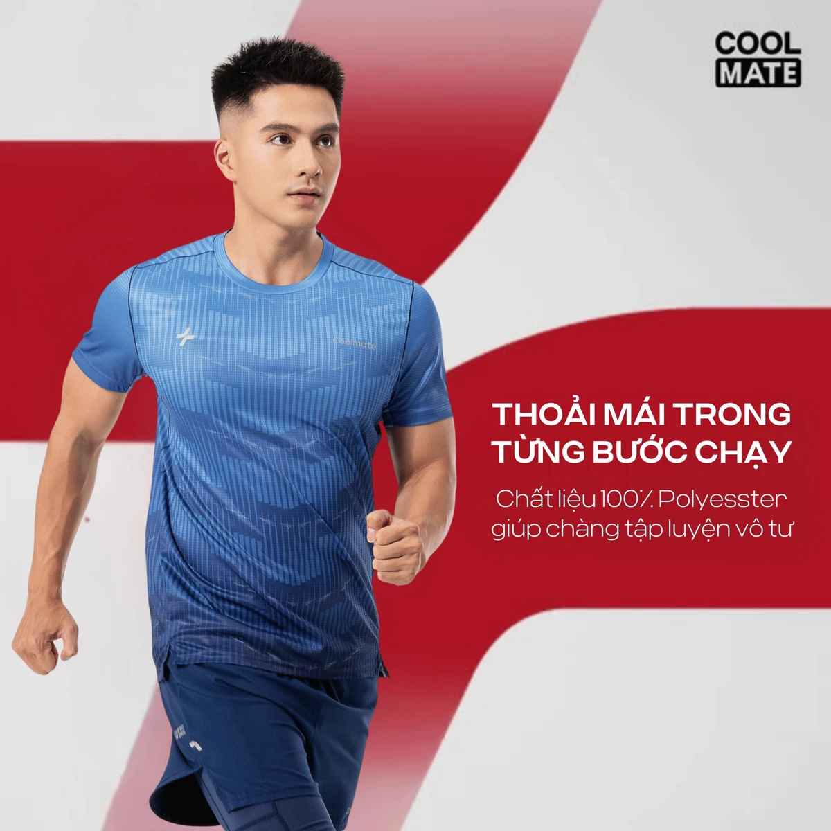 Áo thun nam Tshirt chạy bộ Graphic Energy áo thể thao running thoáng khí thấm hút tốt Coolmate