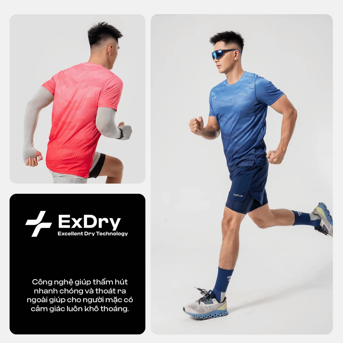 Áo thun nam Tshirt chạy bộ Graphic Energy áo thể thao running thoáng khí thấm hút tốt Coolmate