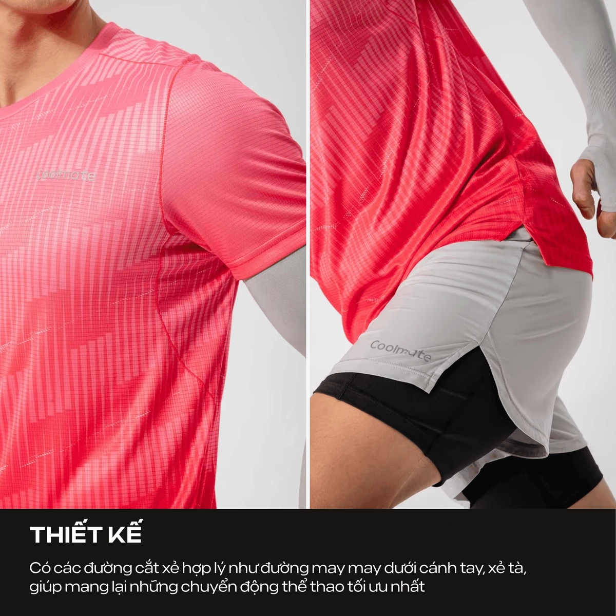 Áo thun nam Tshirt chạy bộ Graphic Energy áo thể thao running thoáng khí thấm hút tốt Coolmate