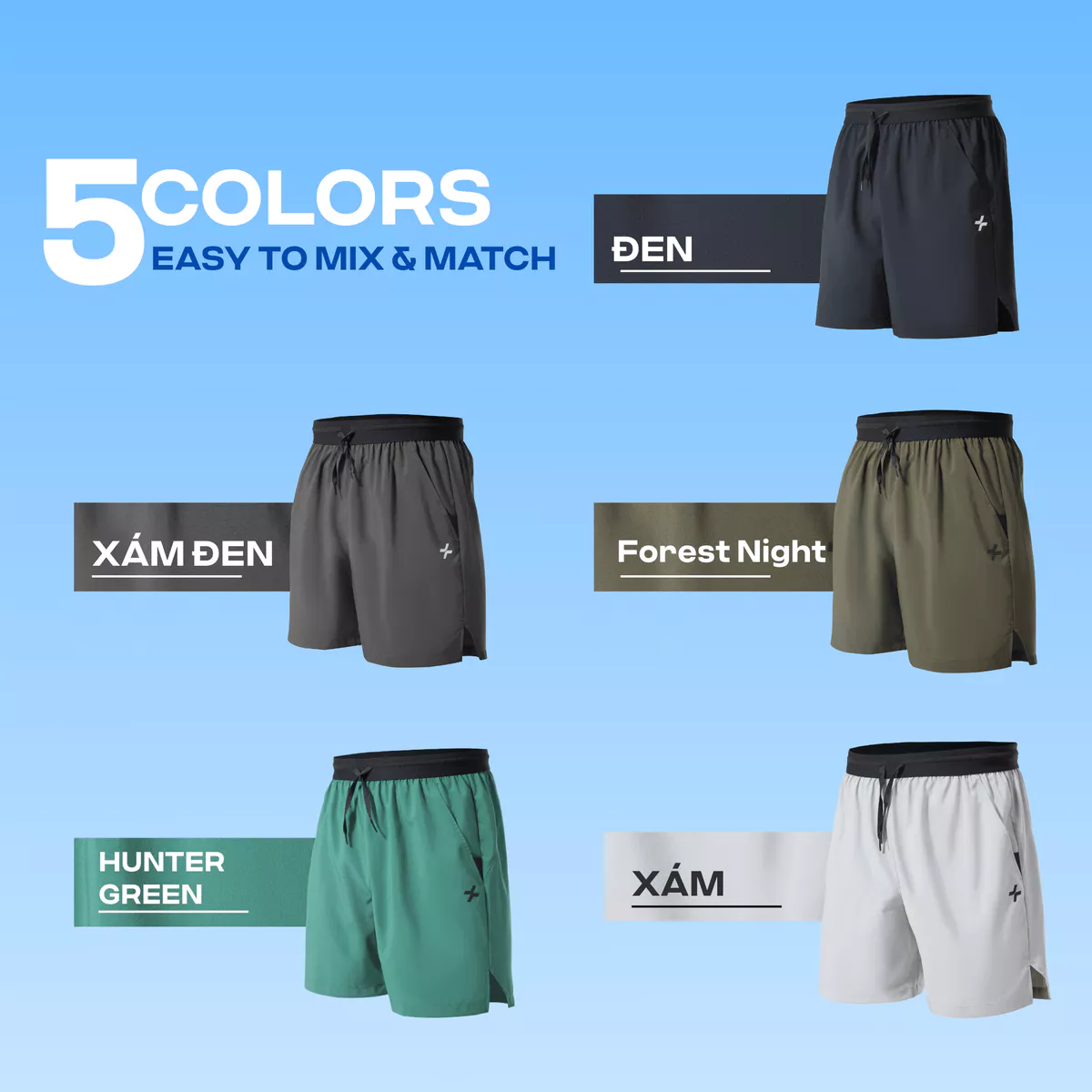Quần shorts thể thao 6 inch đai siêu co giãn, thoáng khí, quần đùi đa năng Pickleball Coolmate