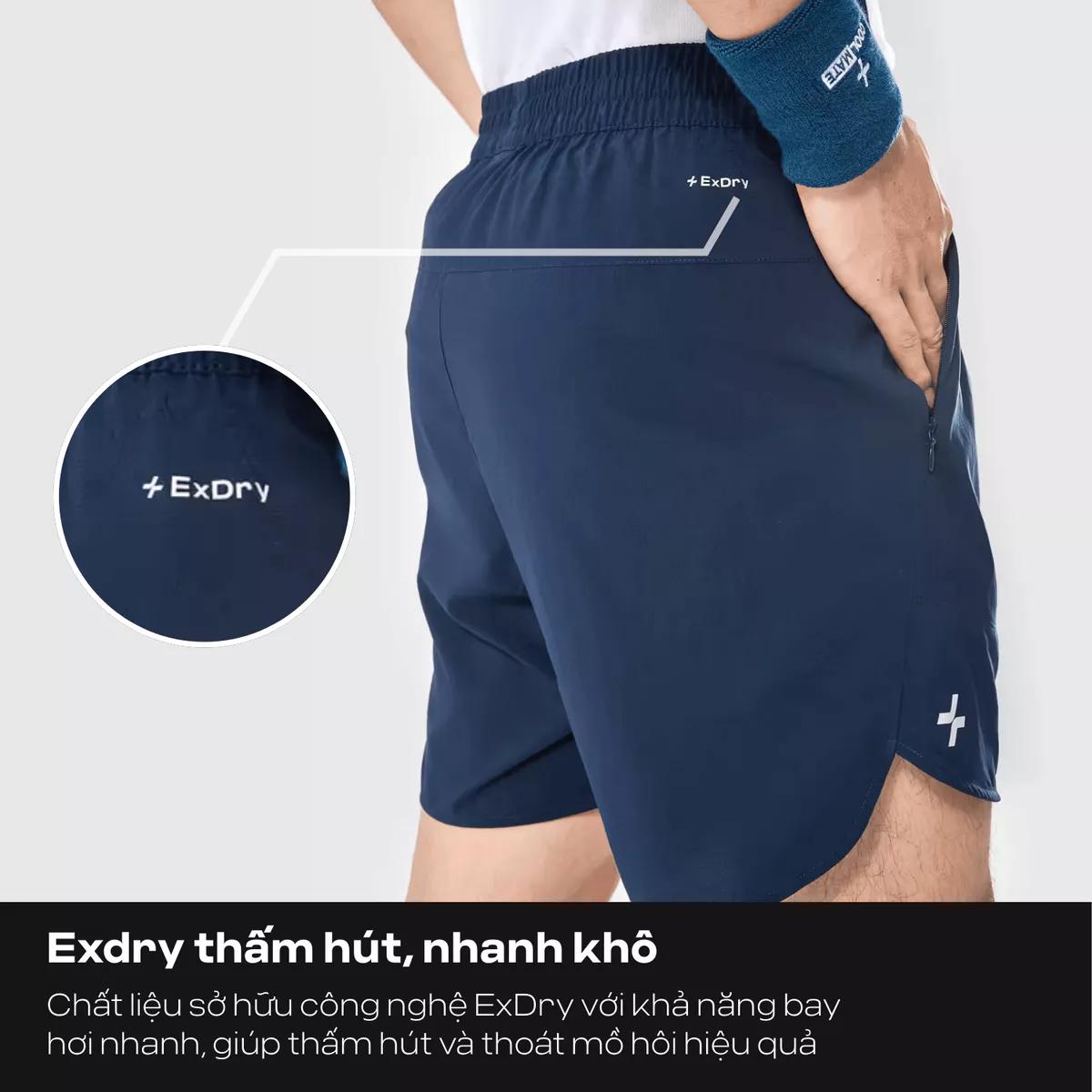 Quần short nam thể thao chạy bộ, tập Gym, Pickleball độ dài 6 inch zipped có túi kéo khoá Coolmate