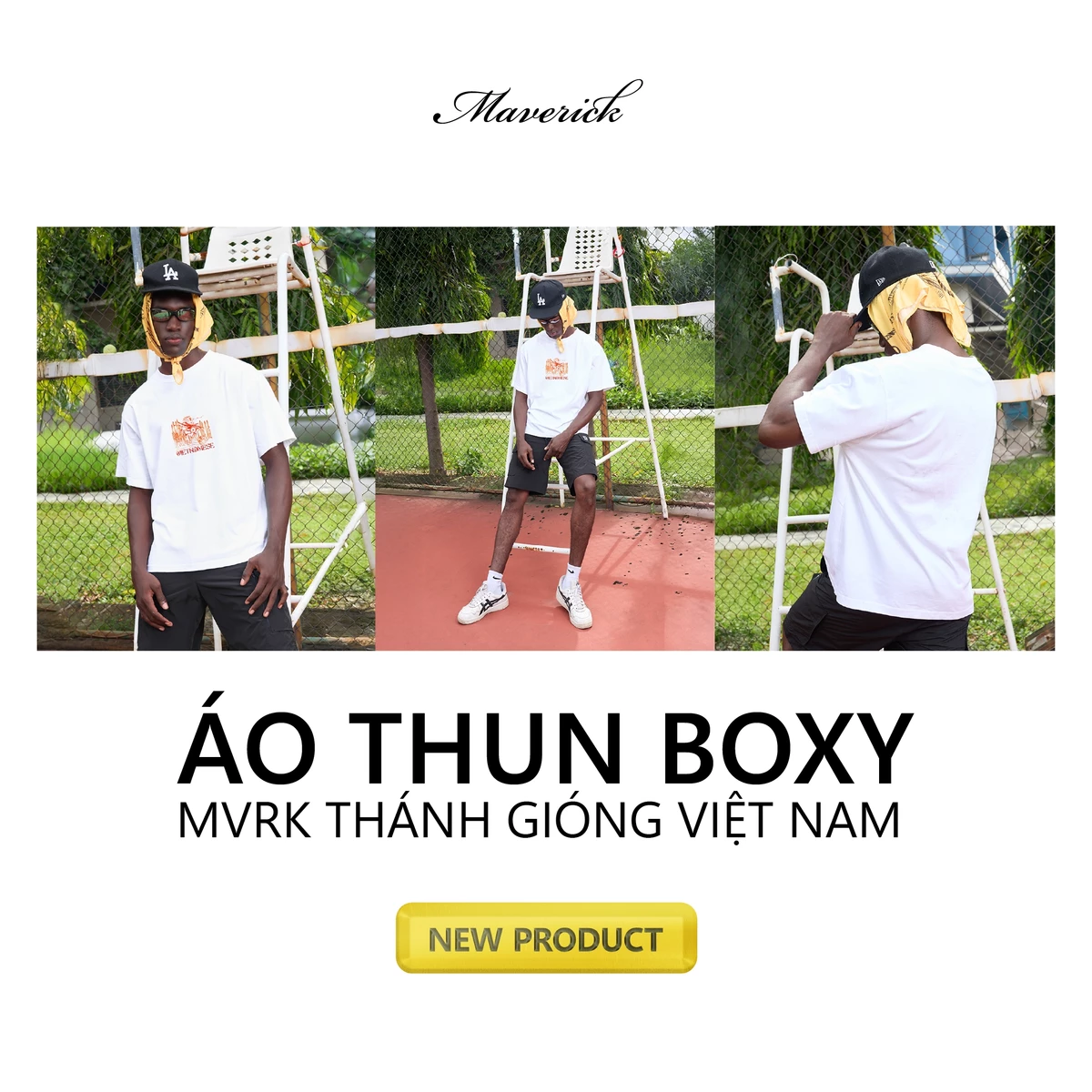 Áo Thun MVRK Thánh Gióng Việt Nam Form Boxy 250 GSM 100% Cotton Style Basic