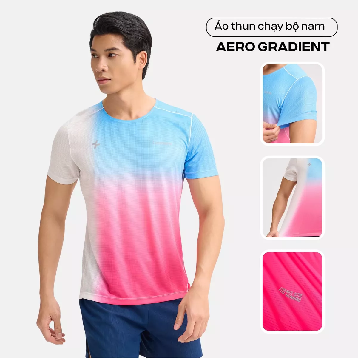 Set đồ thể thao Áo Thun Graphic Quần short Maxcool thấm hút tốt, set Chạy bộ Coolmate