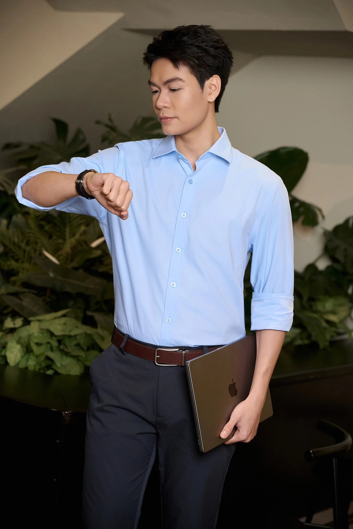 [TẶNG TẤT COTTON]Áo sơ mi nam dài tay Modal Essential mềm mại, thoáng khí Áo đi làm đi chơi dạo phố Coolmate