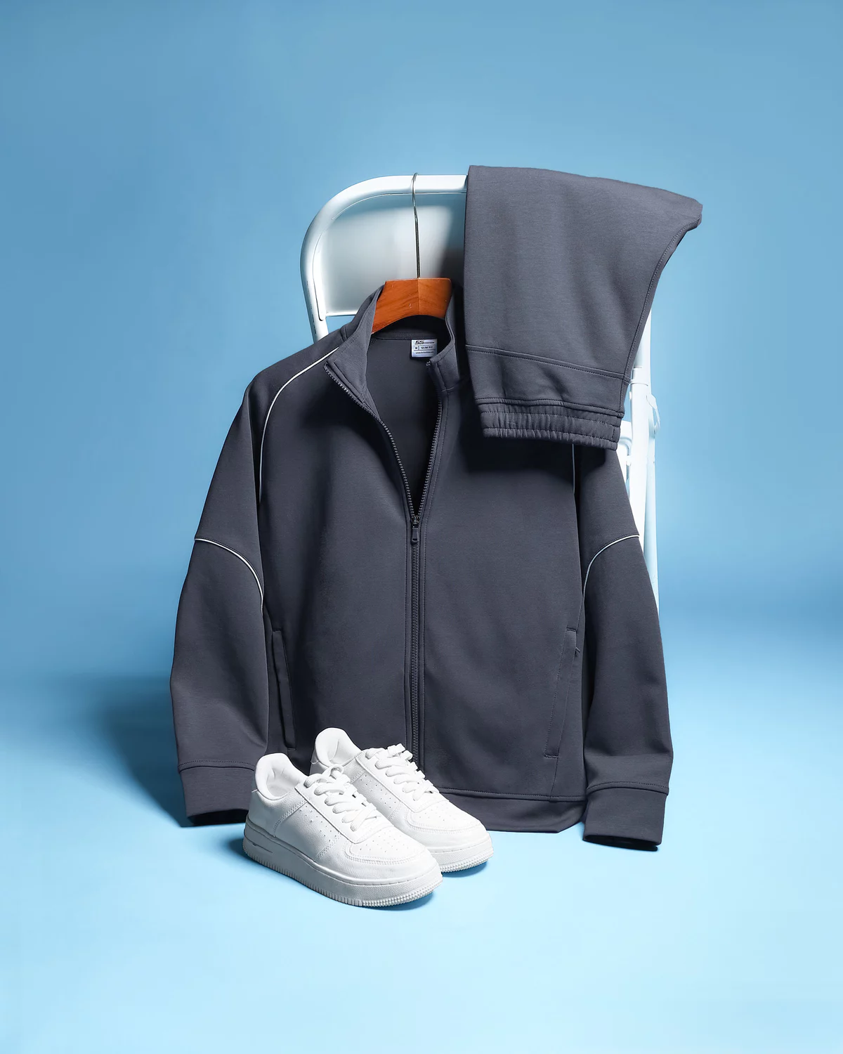 Bộ Nỉ Khóa Nam S-WARM 5S FASHION Phối Line Khỏe Khoắn, Chất Nỉ Cao Cấp, Ấm Áp 01-MBNKR5027