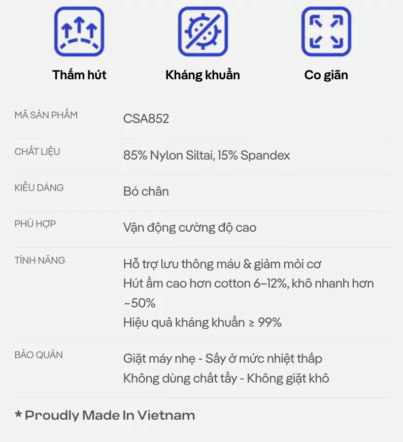 Tất ống chân bóng đá, chạy bộ, trail tất ống đồng hỗ trợ vận động, co giãn, Bó chân RunCalf Coolmate