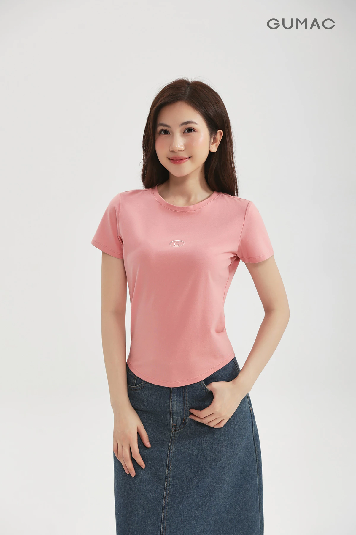 Áo Thun Ôm Nữ Gmorning - GUMAC Áo Phông Baby Tee Thun Cotton Trơn Co Giãn Tôn Dáng YATD12002
