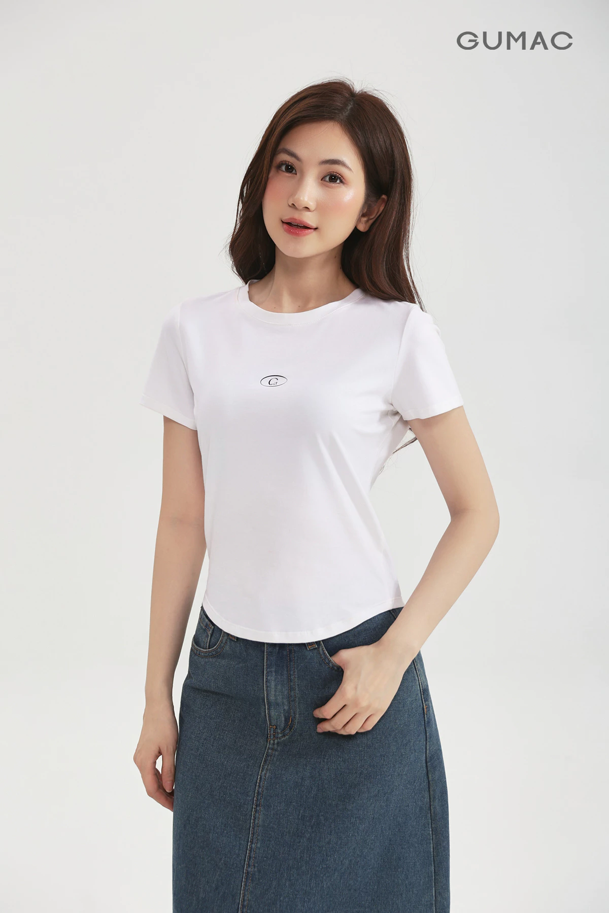 Áo Thun Ôm Nữ Gmorning - GUMAC Áo Phông Baby Tee Thun Cotton Trơn Co Giãn Tôn Dáng YATD12002