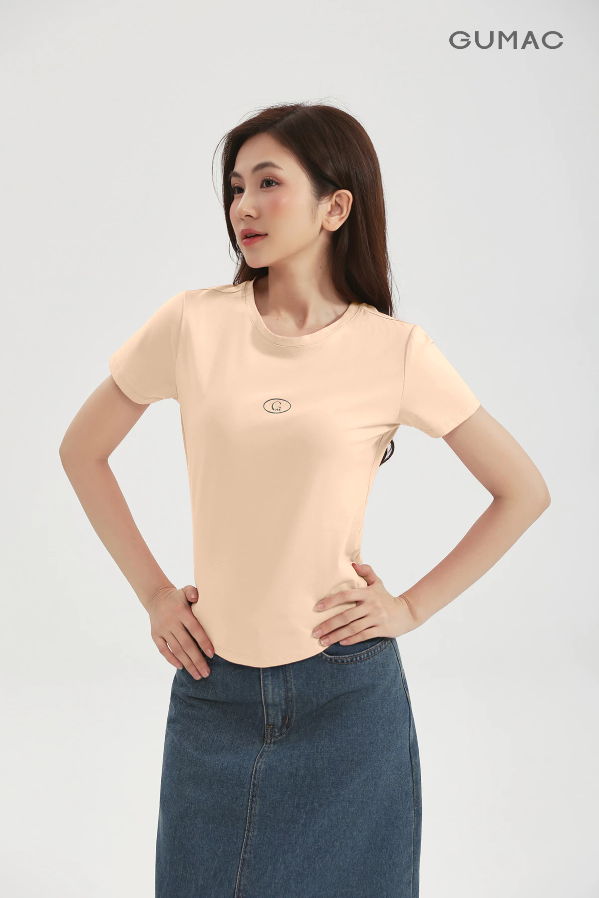 Áo Thun Ôm Nữ Gmorning - GUMAC Áo Phông Baby Tee Thun Cotton Trơn Co Giãn Tôn Dáng YATD12002