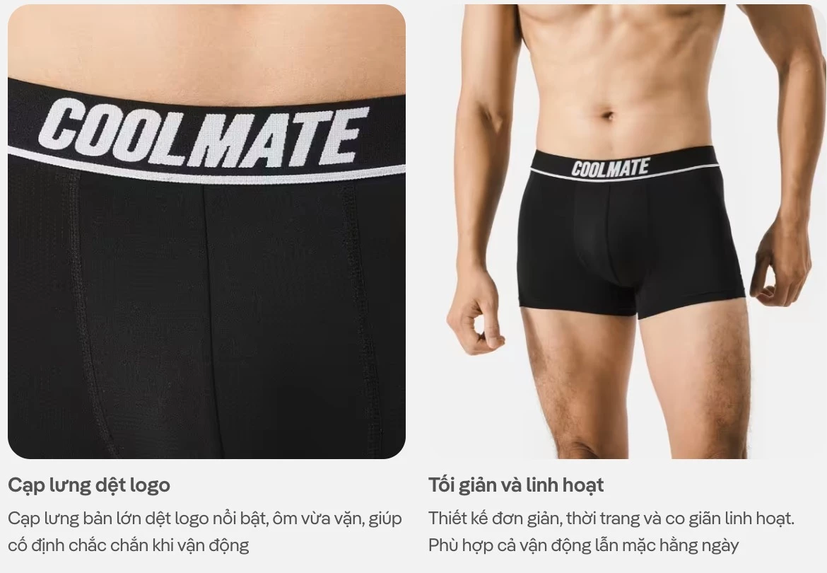 [MUA 3 TẶNG 1 QUẦN LÓT BẤT KÌ]Combo 3 quần lót nam siêu thoáng khí Trunk Air Max Mesh thấm hút, nhanh khô Coolmate