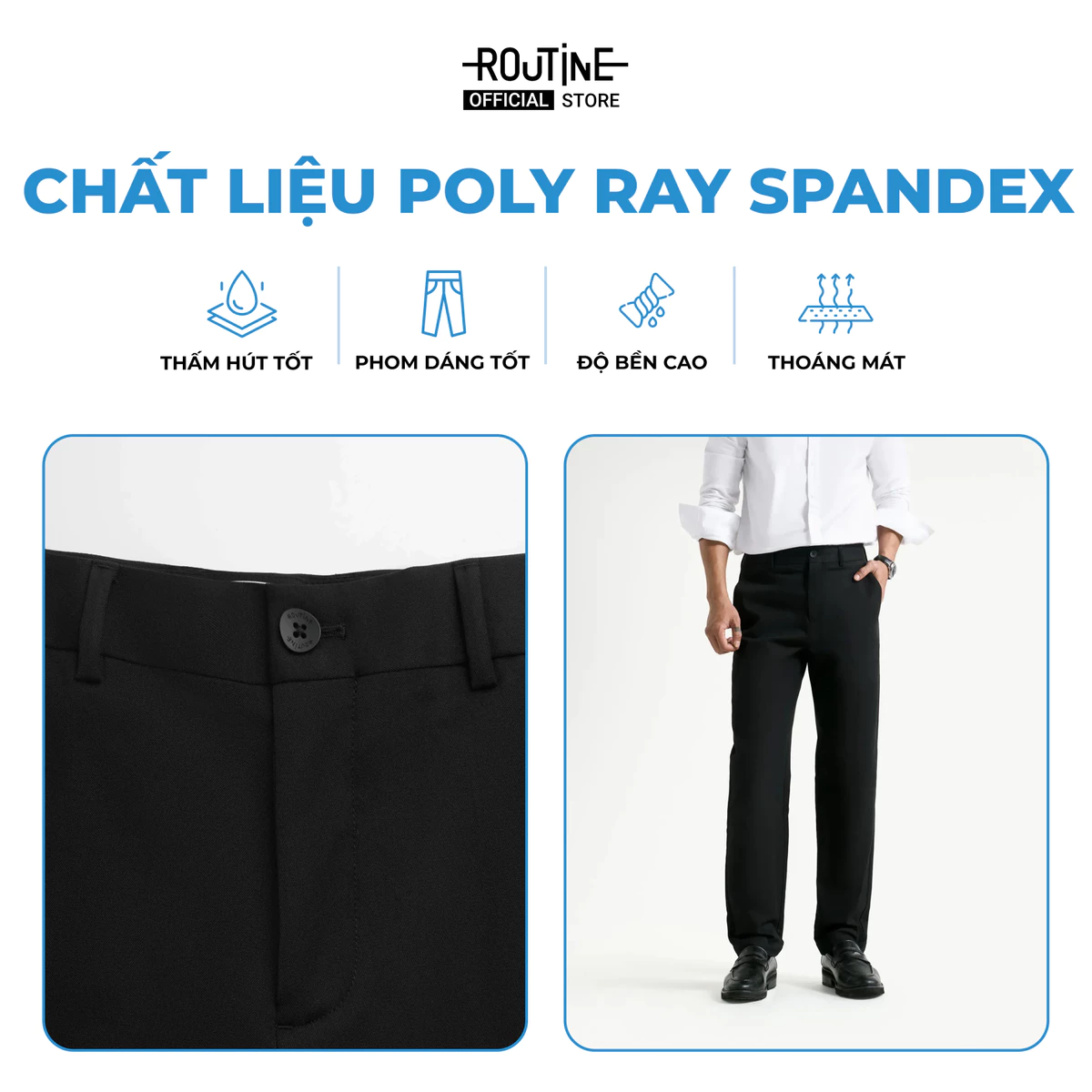 [UP TO 15%++] Quần Tây Dài Nam Trơn Form Slim - Routine 10F24PFO044