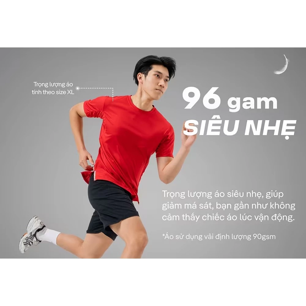 Combo 2 áo thun nam thể thao chạy bộ Essentials Fast & Free Run II siêu nhẹ Coolmate