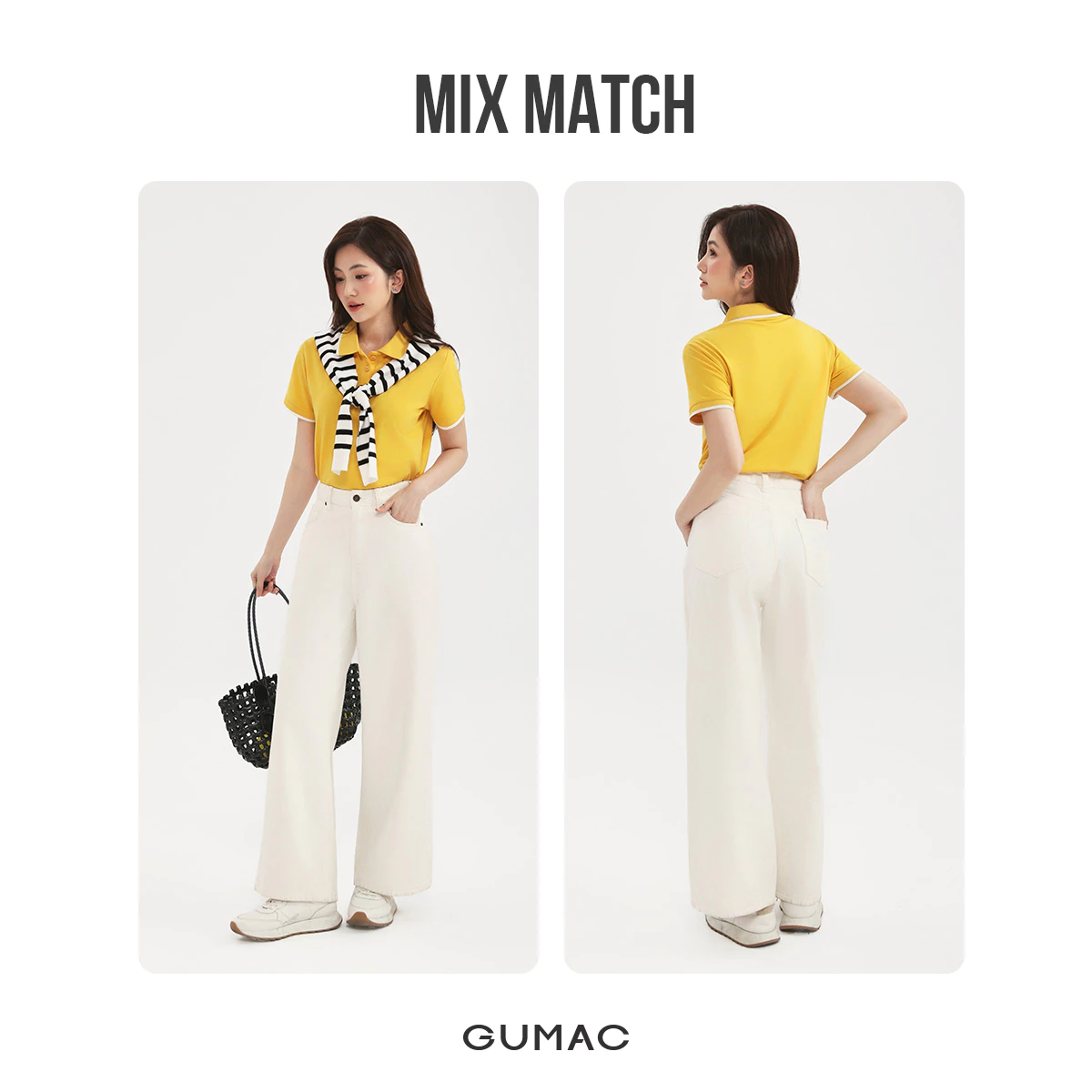 [NHẬP MÃ AFFNXY4 GIẢM 39K] Áo Polo Nữ GUMAC Cotton TICI Áo Thun Có Cổ Tay Ngắn Thanh Lịch Công Sở Thể Thao PLE03028