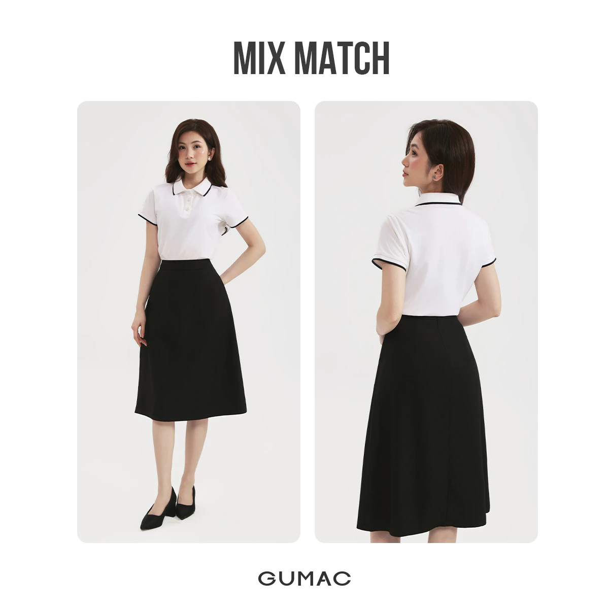 [NHẬP MÃ AFFNXY4 GIẢM 39K] Áo Polo Nữ GUMAC Cotton TICI Áo Thun Có Cổ Tay Ngắn Thanh Lịch Công Sở Thể Thao PLE03028