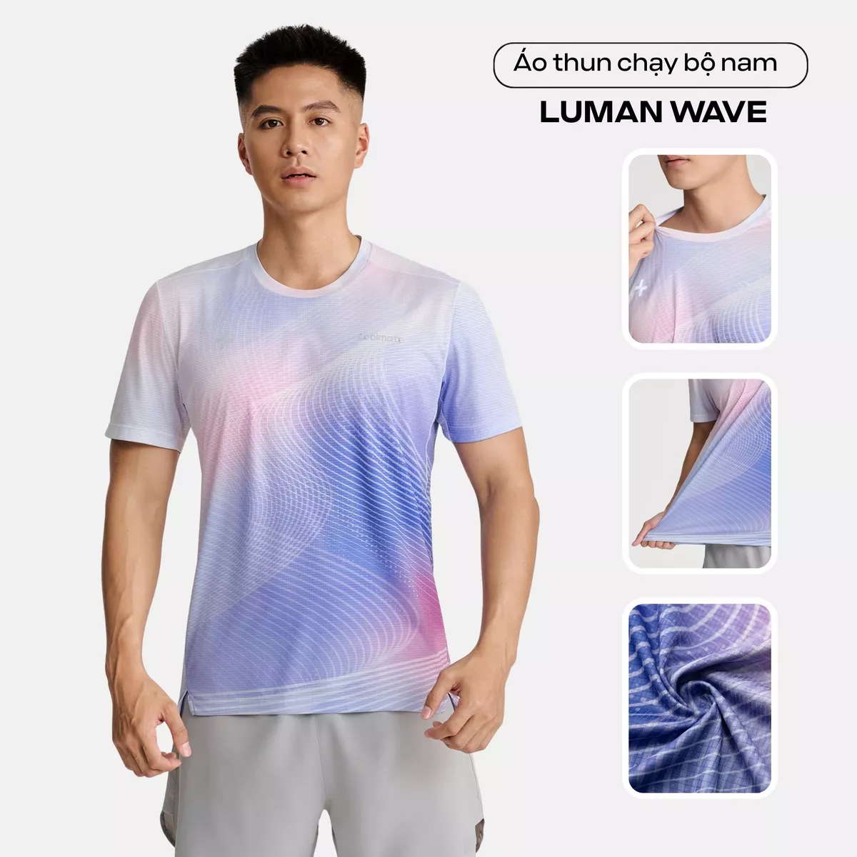 BST Áo thun thể thao Graphic chạy bộ, chạy trail siêu nhẹ, thoáng khí, thấm hút mồ hôi Coolmate