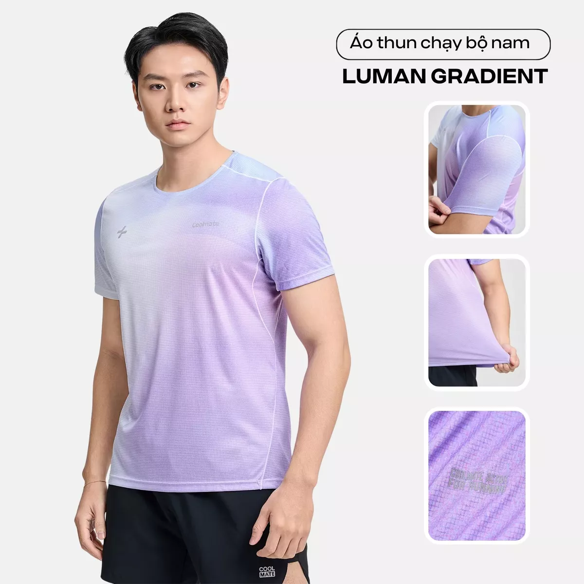BST Áo thun thể thao Graphic chạy bộ, chạy trail siêu nhẹ, thoáng khí, thấm hút mồ hôi Coolmate