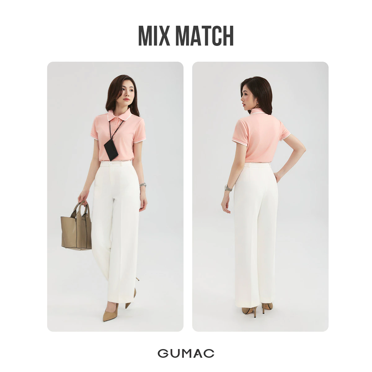 [NHẬP MÃ AFFNXY4 GIẢM 39K] Áo Polo Nữ GUMAC Cotton TICI Áo Thun Có Cổ Tay Ngắn Thanh Lịch Công Sở Thể Thao PLE03028