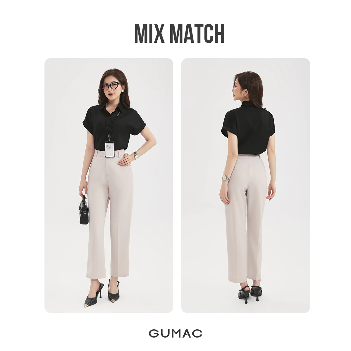 [NHẬP MÃ AFFTHAG GIẢM 99K] Áo Sơ Mi Nữ Công Sở GUMAC Tay Ngắn Áo Kiểu Nữ Lụa Ngọc Trai Cao Cấp Đi Học Đi Làm AE04036