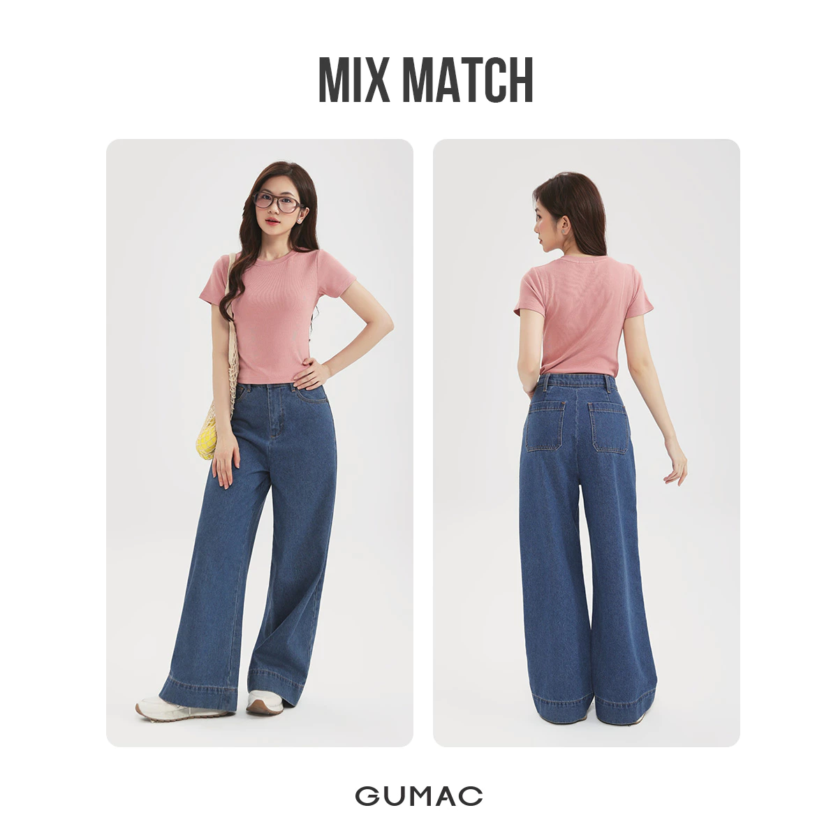 [NHẬP MÃ AFFNXY4 GIẢM 39K] Áo Thun Nữ Baby Tee GUMAC Áo Phông Nữ Form Ôm Cổ Tròn Chất Thun Gân Co Giãn Tôn Dáng LATE0602