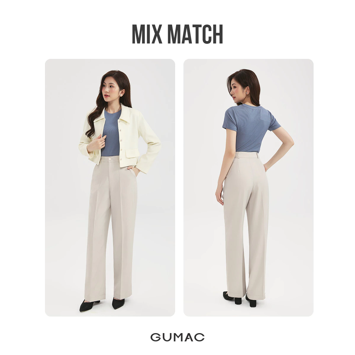 [NHẬP MÃ AFFNXY4 GIẢM 39K] Áo Thun Nữ Baby Tee GUMAC Áo Phông Nữ Form Ôm Cổ Tròn Chất Thun Gân Co Giãn Tôn Dáng LATE0602