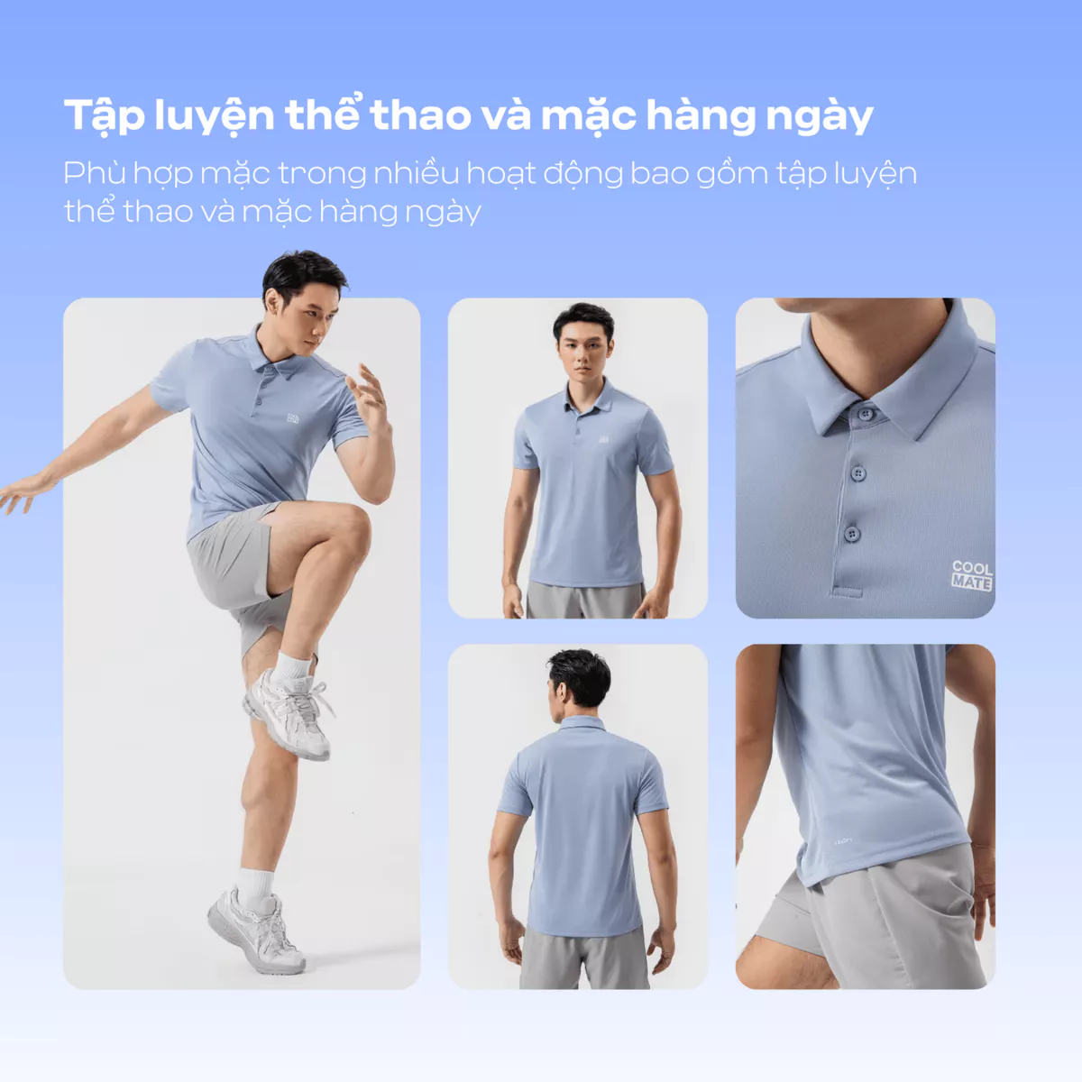 [TẶNG TẤT]Combo 03 Áo Polo thể thao nam ProMax-S1, Áo đa năng Gym Chạy bộ Pickleball thoáng KHÍ Coolmate