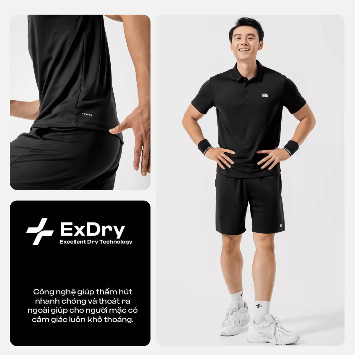 [TẶNG TẤT]Combo 03 Áo Polo thể thao nam ProMax-S1, Áo đa năng Gym Chạy bộ Pickleball thoáng KHÍ Coolmate