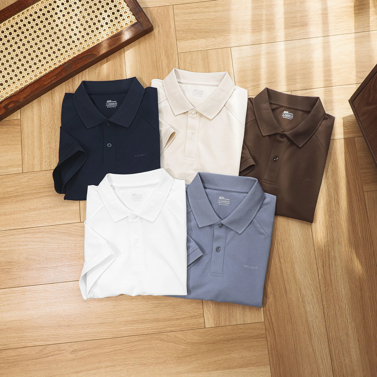 Combo 2 Áo Polo Nam RAGLAN 5S FASHION, Mềm Mát, Lịch Lãm, Sang Trọng 2C-M0APC26100