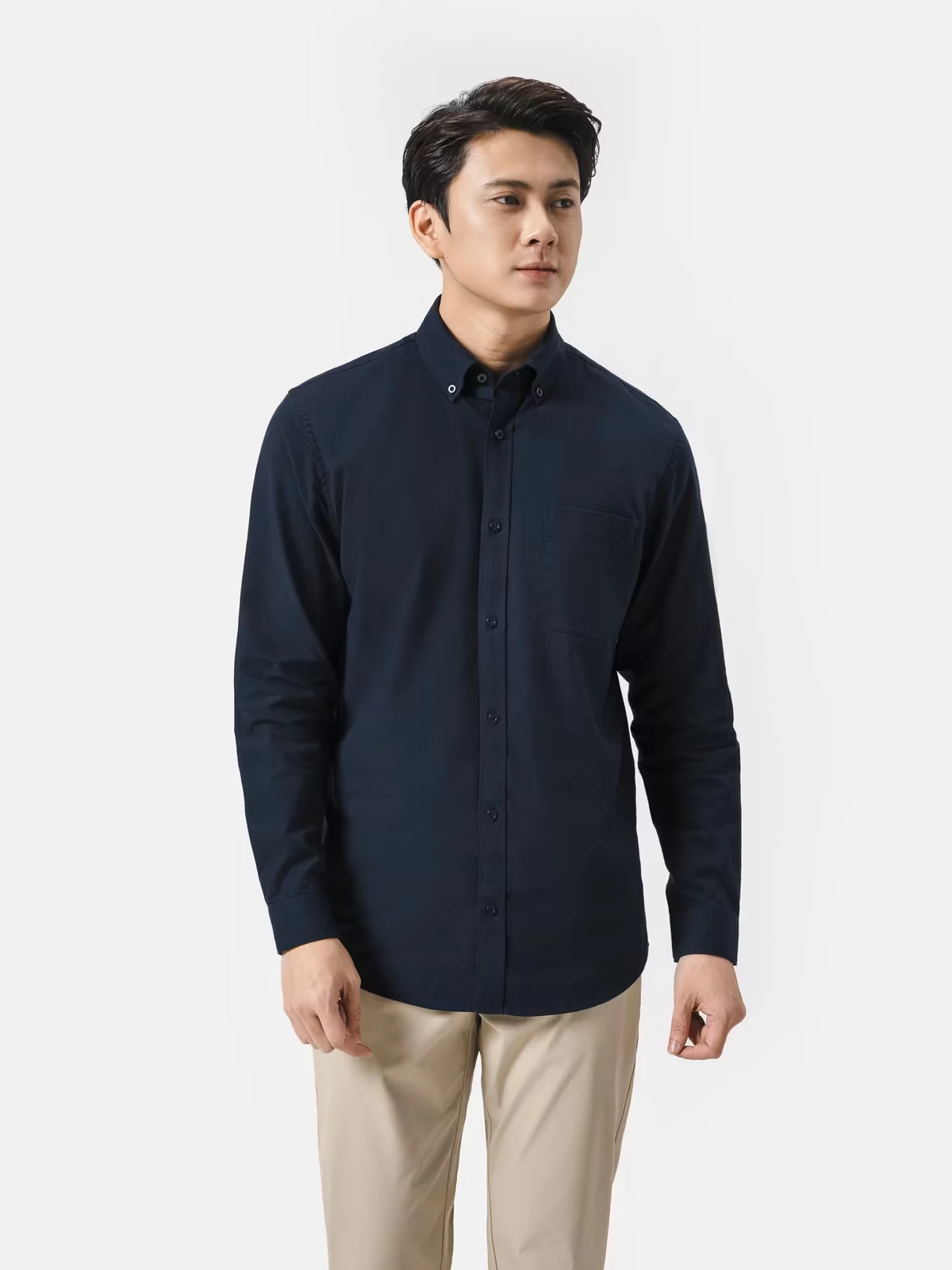 Set đồ nam Áo Sơ Mi Essentials Cotton và Quần dài Kaki Excool form slim fit, Set đi làm , đi học thoáng mát Coolmate
