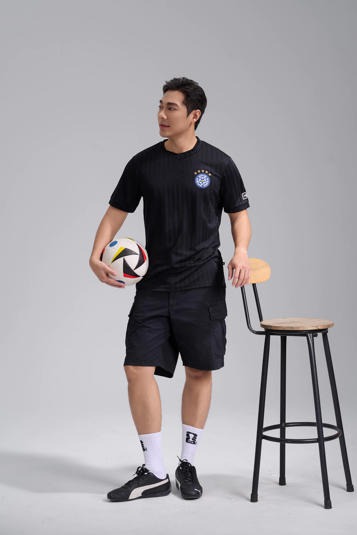 [VOUCHER 45%]Áo thun cổ tròn Jacquard Exdry ProActive World Cup, áo đa năng thể thao Bóng đá, mặc hàng ngày COOLMATE