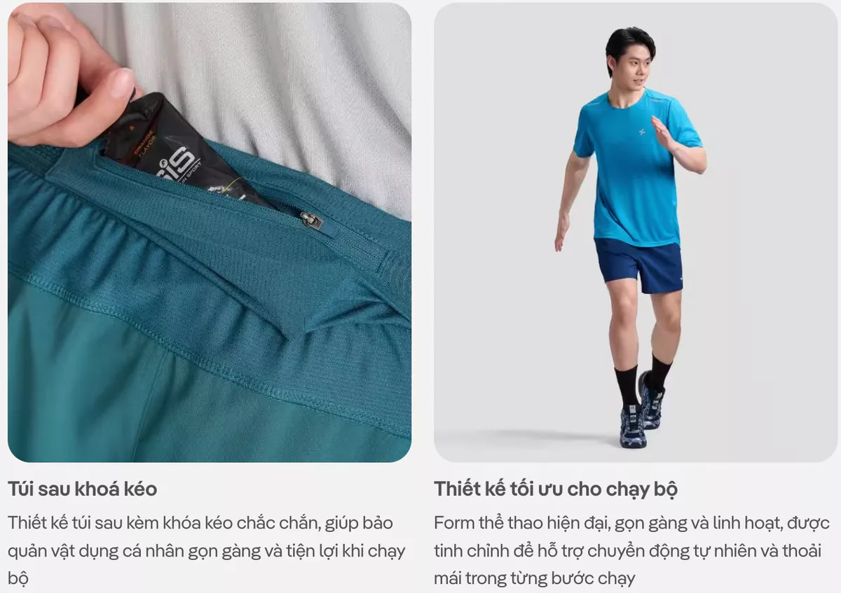 [MUA 2 GIẢM 20%]Quần short nam thể thao chạy bộ Swift Run thoáng khí, thoải mái Coolmate