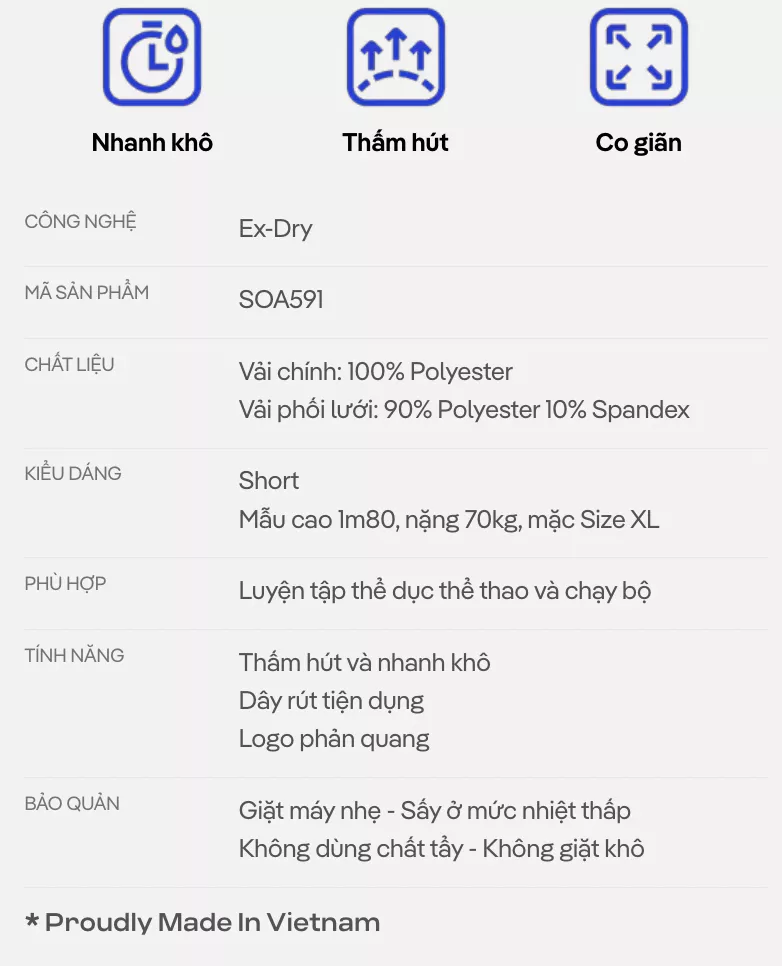 [MUA 2 GIẢM 20%]Quần short nam thể thao chạy bộ Swift Run thoáng khí, thoải mái Coolmate