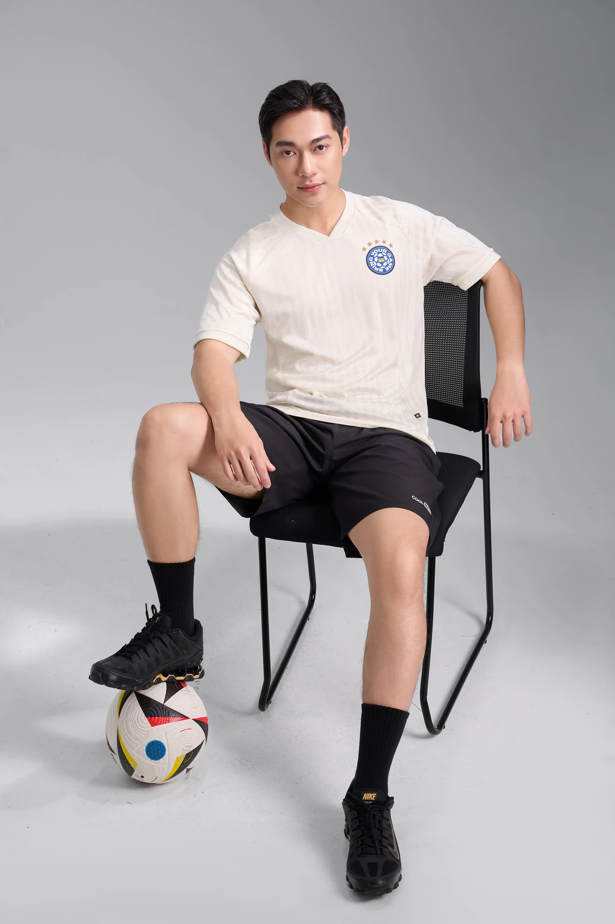 [VOUCHER 50%]Áo thun nam cổ V Jacquard Exdry ProActive World Cup áo đa năng thể thao bóng đá, mặc hàng ngày COOLMATE